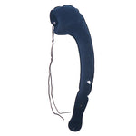 coussin voyage bleu marine gris velours confortable ergonomique cordon ajustable dimension 21cm 88cm total