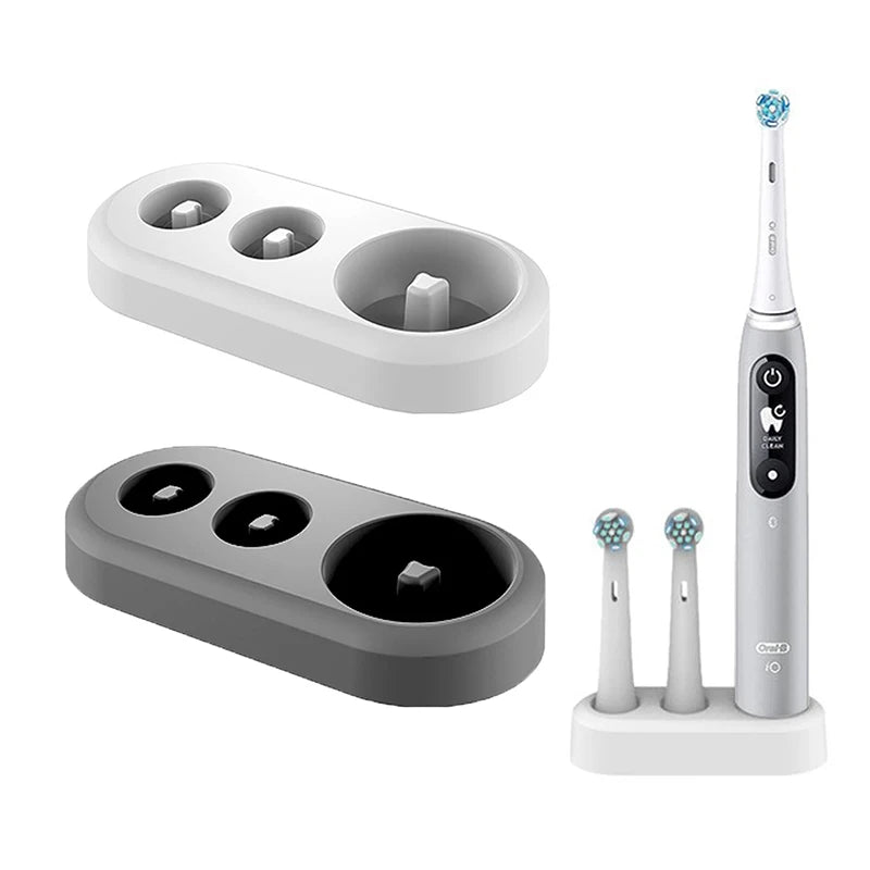 organisateur brosses dents électriques support moderne blanc gris bleu minimaliste rangement salle bain