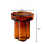tables basses modernes verre texturé transparent sculptural maison deco orangerousse grisvert