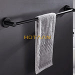 porte serviettes mural moderne noir texture métallique lisse fixé serviette savon brosse tasse
