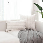 coussins décoratifs lin coton gris beige jaune boho chic 30x50cm 45x45cm 50x50cm