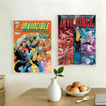 affiche invincible comics multicolore personnages dynamique moderne cadre fácil appliquer decoration