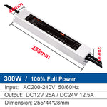 alimentation led 12v 24v 50w 100w 200w 300w 400w ip67 waterproof sans ventilateur moderne