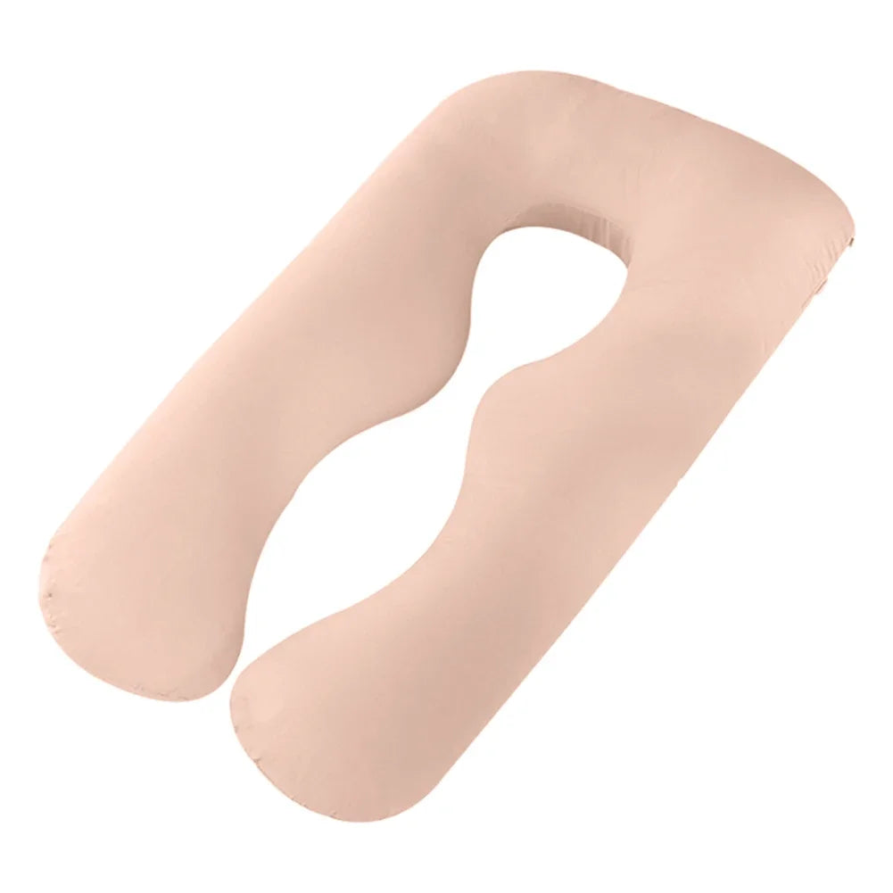 coussin maternité rose uni confortable blanc marron 70x130cm respectueux environnement