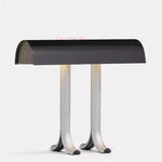 lampe table contemporaine noir blanche texture lisse LED sans ombre