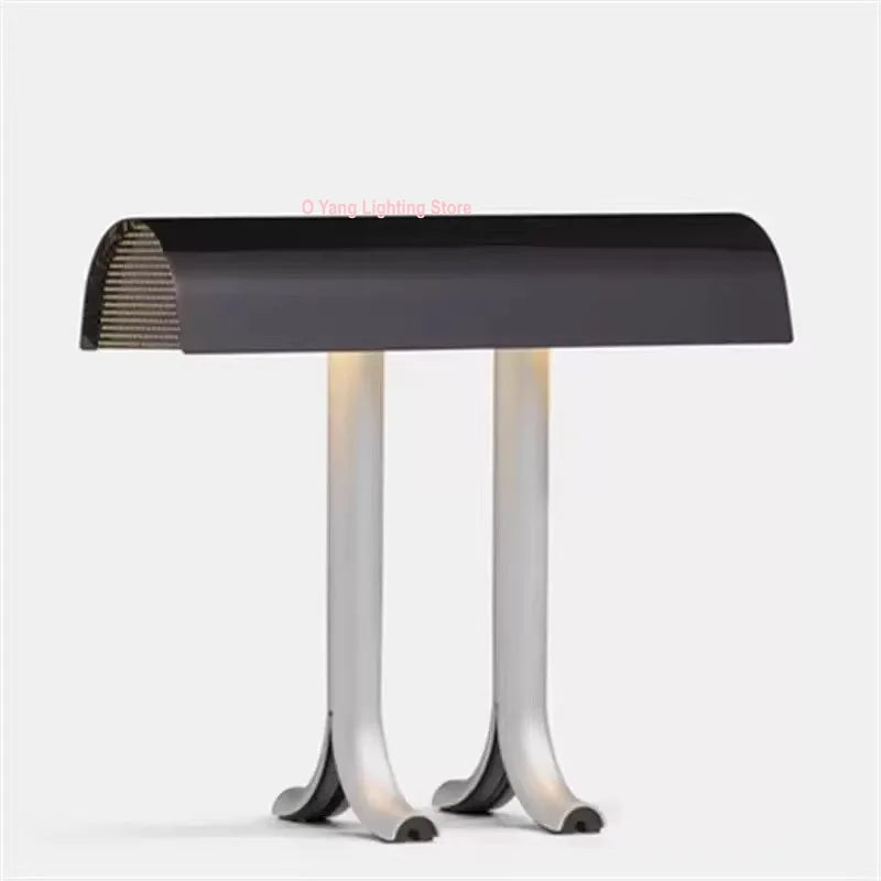 lampe table contemporaine noir blanche texture lisse LED sans ombre