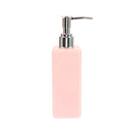 distributeur savon liquide bouteille rechargeable pompe contemporain rose clair vert pastel noir blanc mat