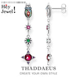 Boucles d'oreilles goutte scarabée porte-bonheur blanc