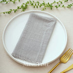 lot 10 serviettes table coton jaune texture rugueuse moderne maison