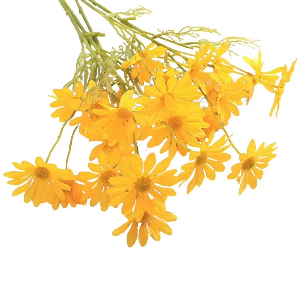 bouquet fleurs artificielles marguerites orange jaune blanc rose naturel intérieur mariage