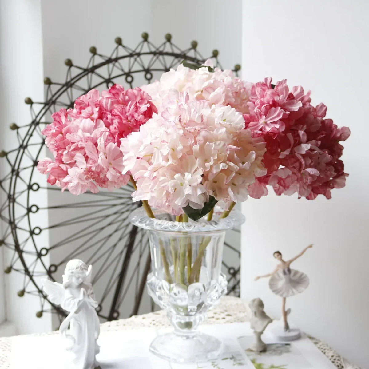 bouquet artificiel hortensia classique couleurs variées intérieur mariage anniversaire fêtes decoration