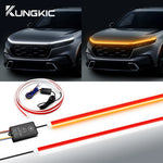 barre lumineuse voiture rouge blanche rayures horizontales adhésif moderne étanche ip66 led clignotante 12v