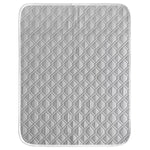 tapis refroidissement animal compagnie gris quilté moderne confortable tissu polyester lavable antidérapant taille xl