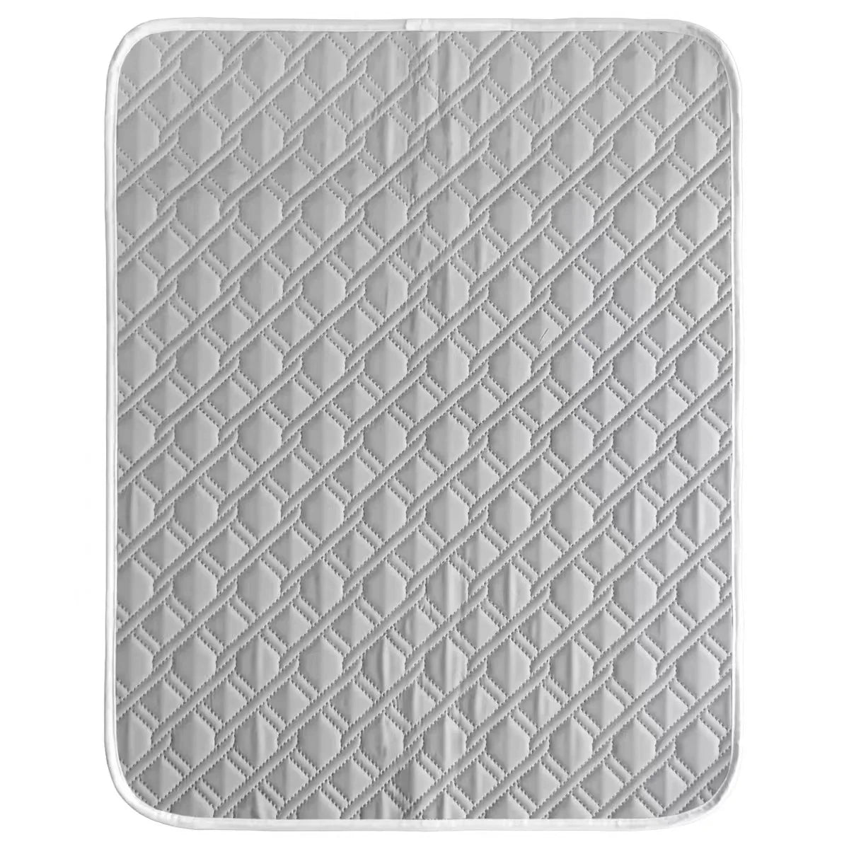 tapis refroidissement animal compagnie gris quilté moderne confortable tissu polyester lavable antidérapant taille xl