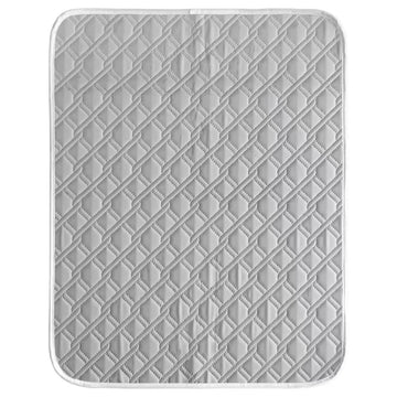 tapis refroidissement animal compagnie gris quilté moderne confortable tissu polyester lavable antidérapant taille xl