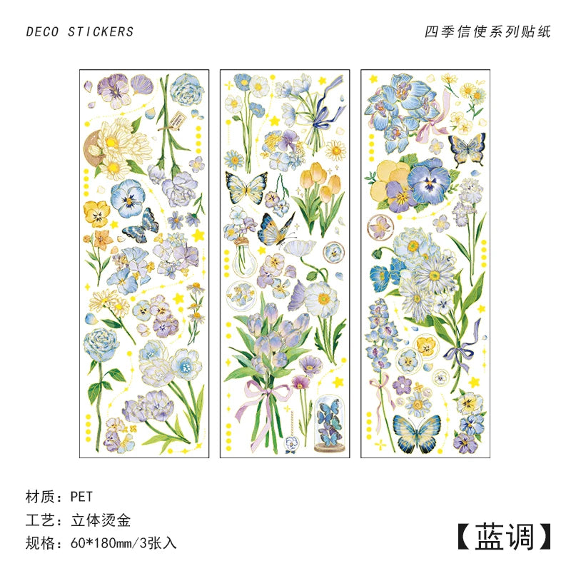 autocollants fleurs papillons rubans dorés scrapbooking diy journal filles vintage