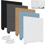 stores plissés lamelles rayées noir gris marron moderne clips adhésif semi blackout