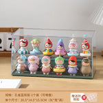 boîte rangement transparente réutilisable moderne organisateur jouets figurines divers cartoon capacité importante anti poussière