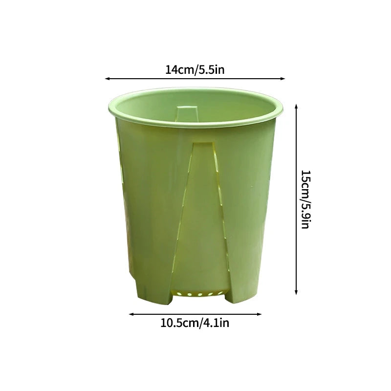 Pots fleurs modernes plastique vert couvercle motif branches blanc minimalistes