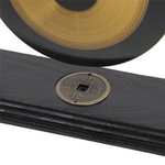 ornement feng shui gong noir doré rond brillant maison chic brass déco