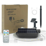 ruban led solaire multicolore moderne clips panneau solaire télécommande 15m 20m 30m