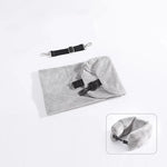 coussin voyage forme velours noir bleu gris confortable portable sac rangement