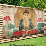 tapisserie murale vintage bouddha lotus zen multicolore traditionnelle salon chambre