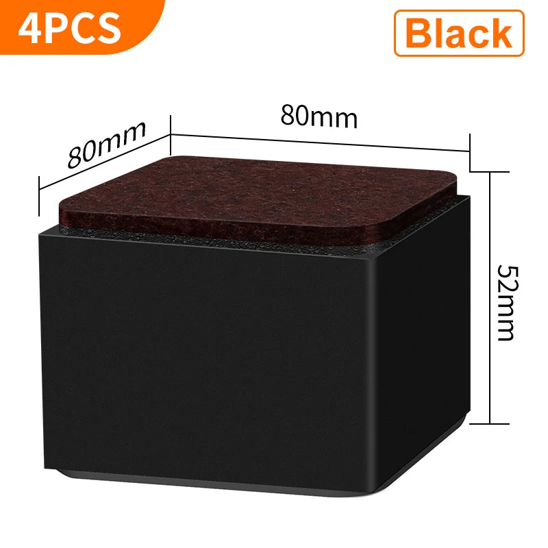 support meubles acier noir protecteur sol anti rayure adhésif 3m