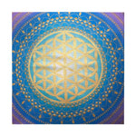 tableau géométrique mandala vert rouge bleu orange artistique abstrait imperméable polyester