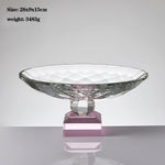 plateau dessert cristal transparent facetté moderne élégant fruits collations luxe
