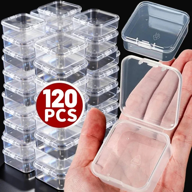 boîtes rangement transparentes pratiques modernes clips fermeture portables anti poussière multi usages petits objets
