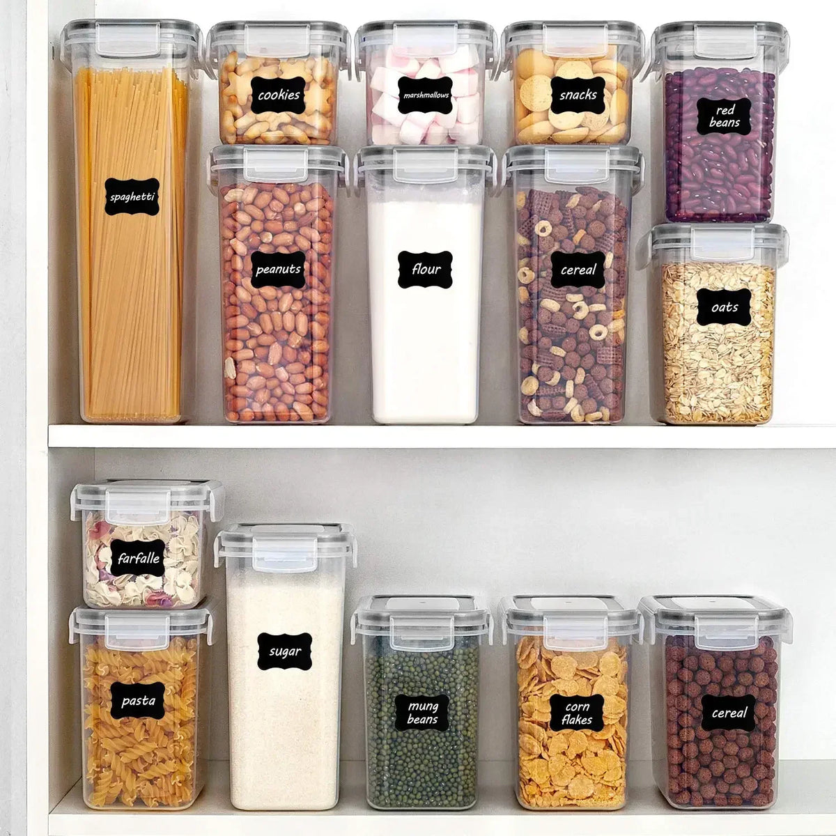 Comparaison des tailles des 5 boîtes de rangement pour cuisine