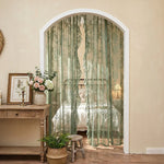 rideau floral transparent polyester beige clair classique décoration intérieure chambre