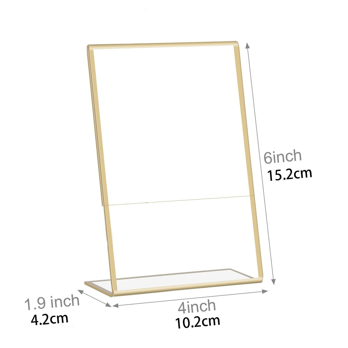 supports signe acrylique transparent cadre doré moderne pieds pliants table mariage numéros menus photo