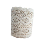 ruban dentelle motif floral beige coton polyester decoration table maison traditionnel artisanal