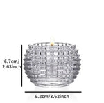 Lot de 2 bougeoirs ronds en verre doré