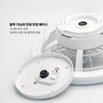 ventilateur led moderne blanc easy clean télécommande lumineuses chambre salle manger