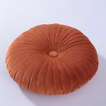 coussin rond velours brodé mousse pu polyester moderne orange jaune gris roseversible non amovible
