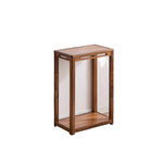 support plantes bois naturel moderne vase plante aquarium poissons finition brillante marron clair minimaliste