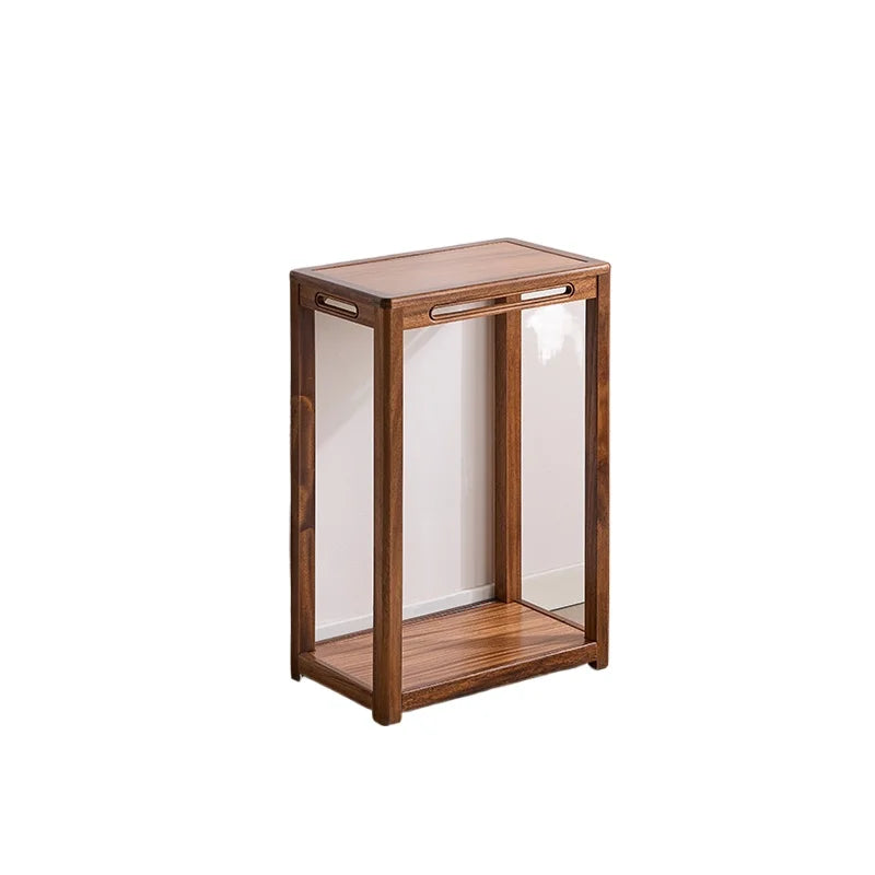 support plantes bois naturel moderne vase plante aquarium poissons finition brillante marron clair minimaliste