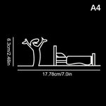 autocollant mural minimaliste noir silhouettes personnages cuisine toilettes abstrait chambre cuisine salle bain