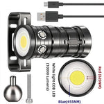 lampe torche plongée led 100w rechargeable réglable mode dézoom vis moderne robuste