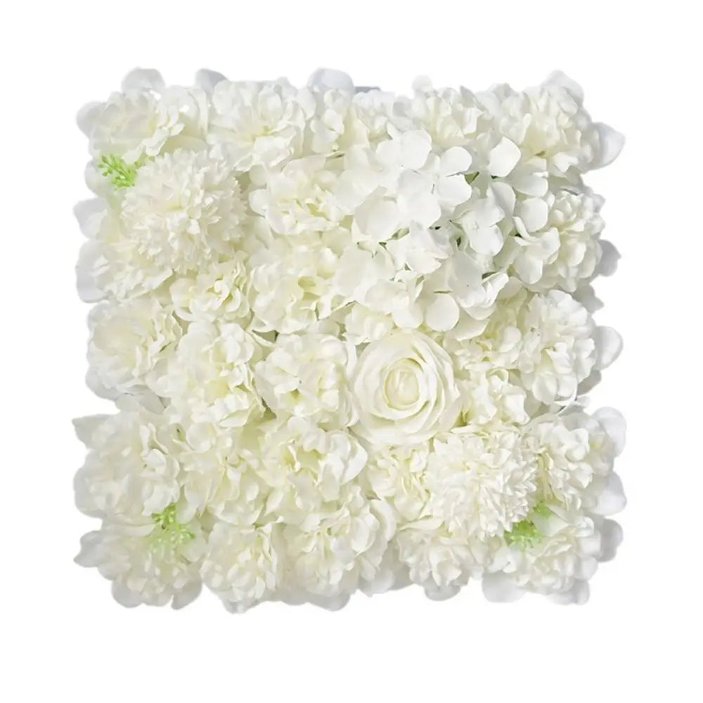 panneau mural fleurs artificielles roses hortensias mariage anniversaire décoration moderne blanc violet