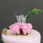 décoration gâteau couronne or argent cristaux topper anniversaire mariage fête élégant baroque