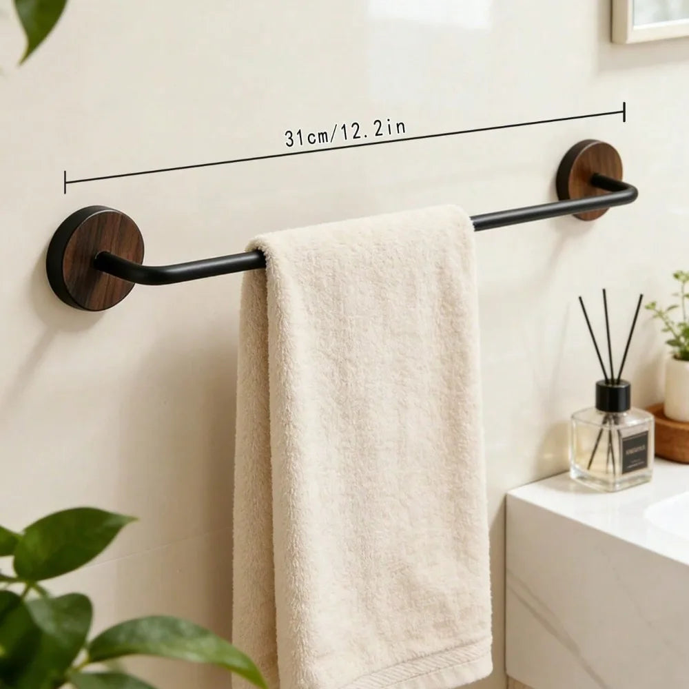 porte serviettes mural moderne métal texture tissée noir beige gris blanc fixé salle bain