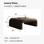table basse moderne minimaliste bois massif marron foncé salon décoration artistique