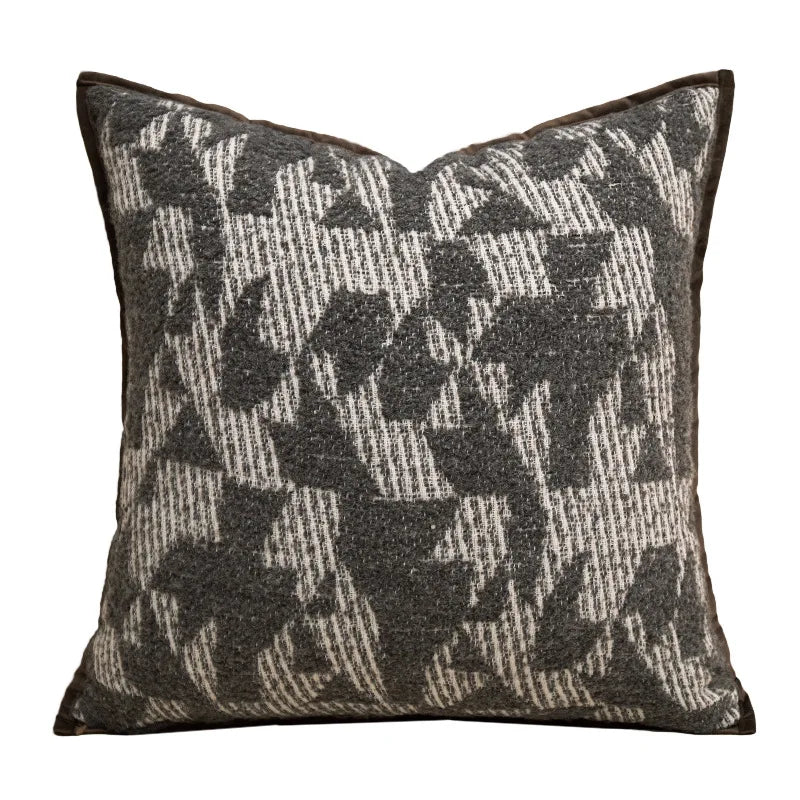 taies d'oreiller carrées rayées noires blanches modernes adhésives 45x45cm coton polyester