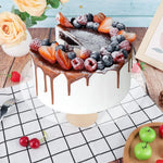 disque transparent acrylique presentation gateau diametre variante moderne cuisine baking deco fond neutre