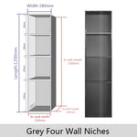 niches murales acier inoxydable noir or trois étages moderne salle bain chambre