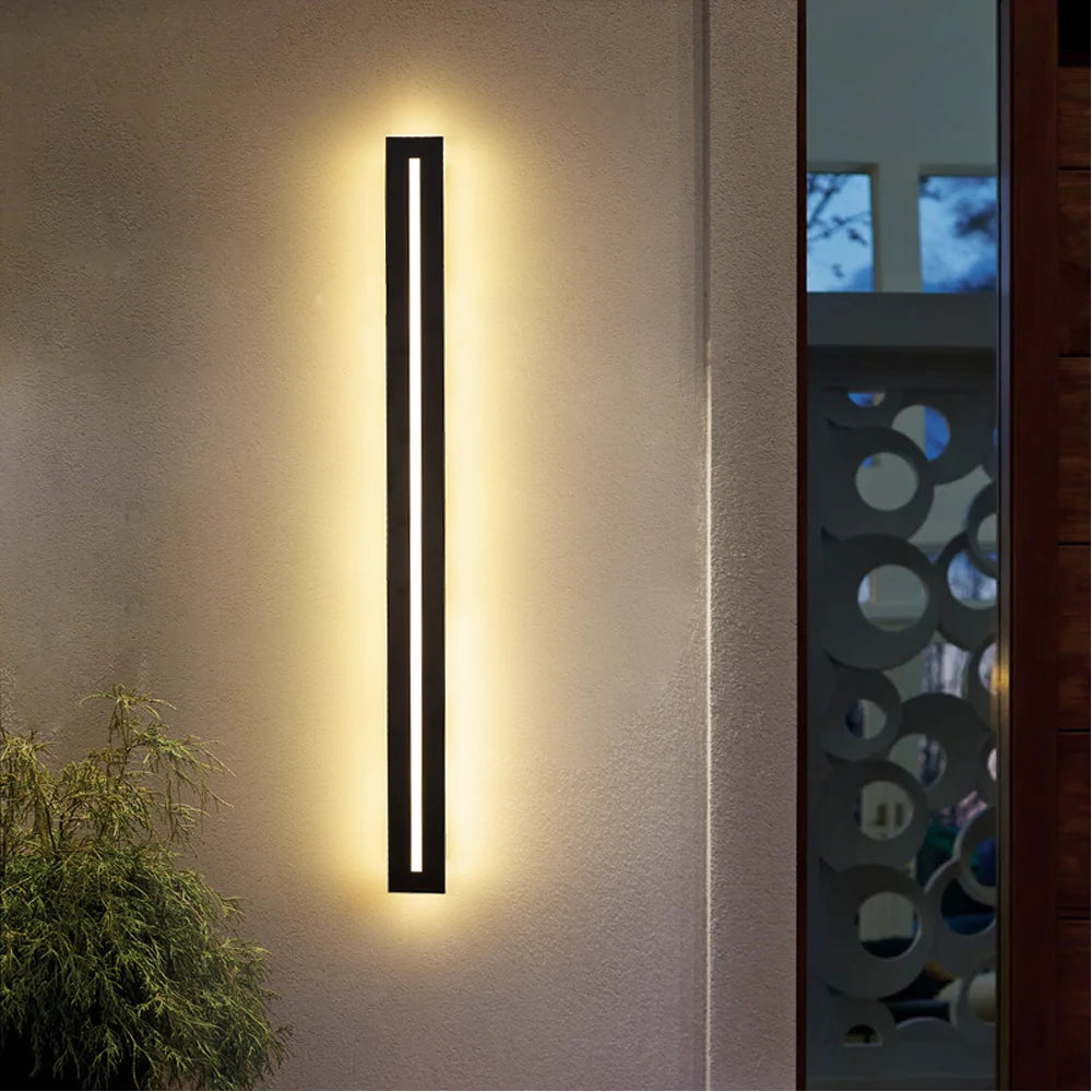lampe murale led extérieure moderne noir blanc 40cm 60cm 80cm 100cm 120cm